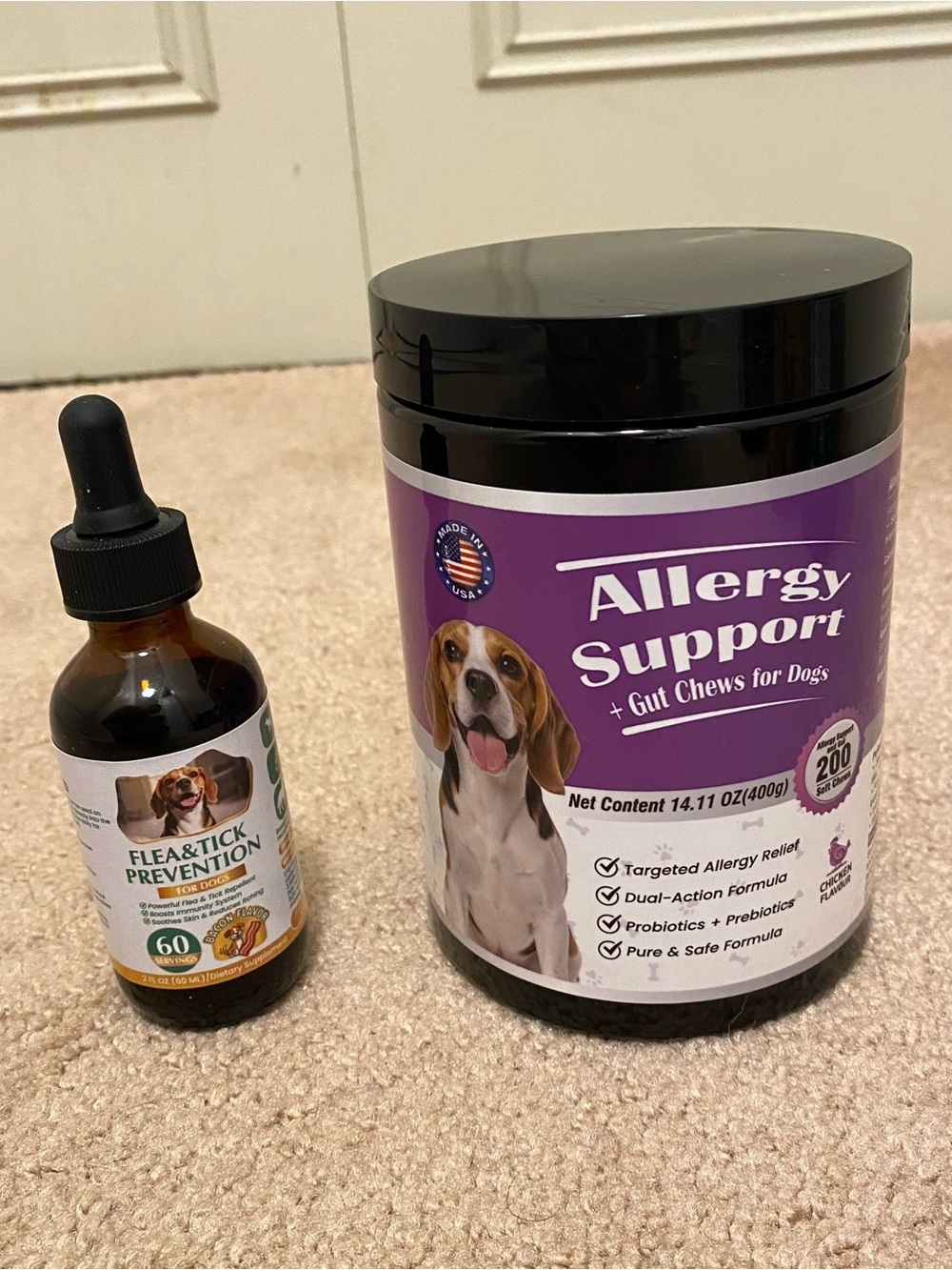 Bundle - NEW Allergy Support Gut Chews for Dogs & Tick Prevention